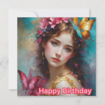 HAPPY BIRTHDAY ~ Schöne junge Frau ~