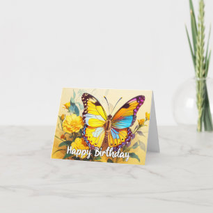 Happy Birthday Schöne Restrukturierung Butterfly D Karte