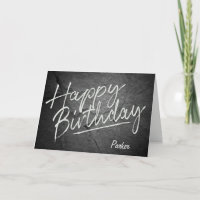 Happy Birthday Schrott auf schwarzem Stein