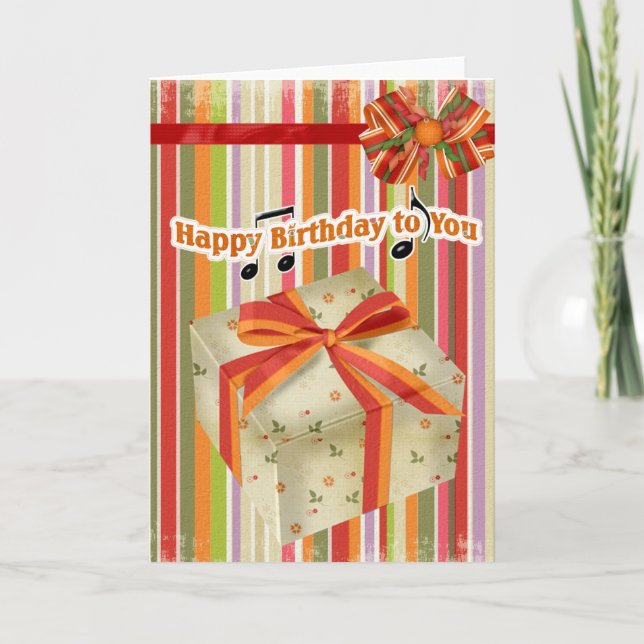 Happy Birthday - Scrapbook Card Karte (Vorderseite)