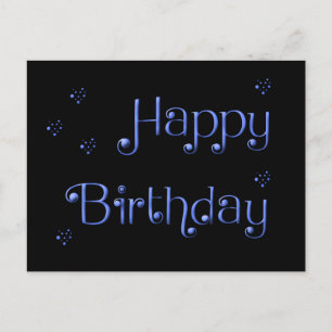 Happy Birthday Scripting Simple Text Postkarte