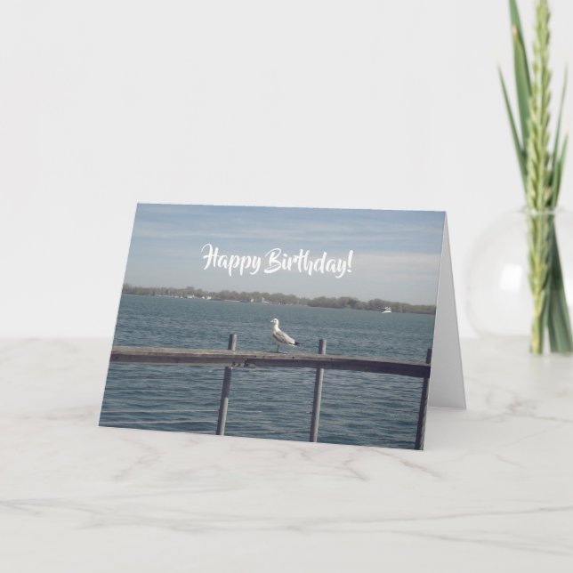 Happy Birthday Seagull Card Karte (Vorderseite)