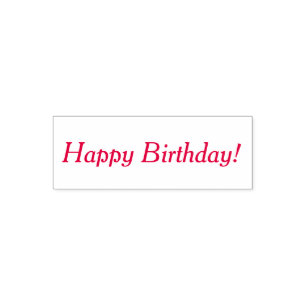 Happy Birthday Self Inking Rubber Briefmarke Permastempel