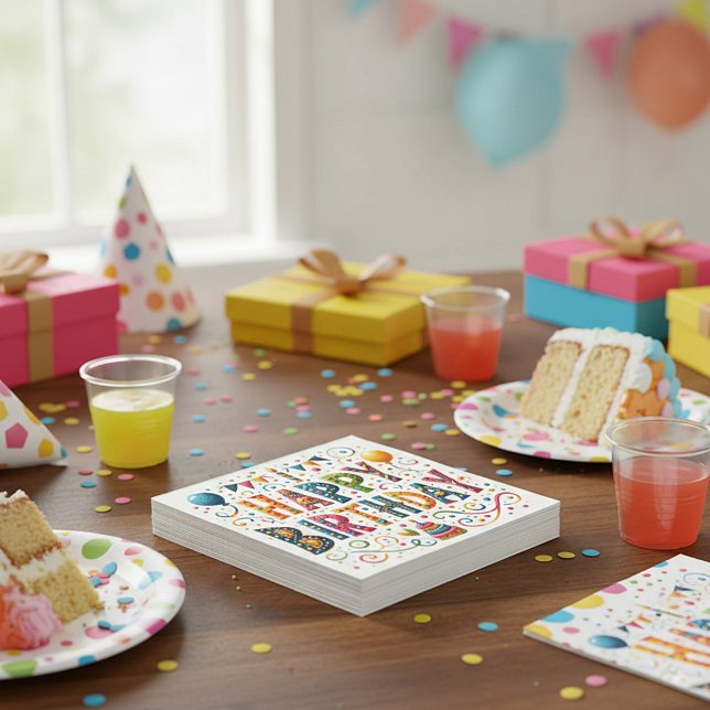 Happy Birthday Serviette (Von Creator hochgeladen)