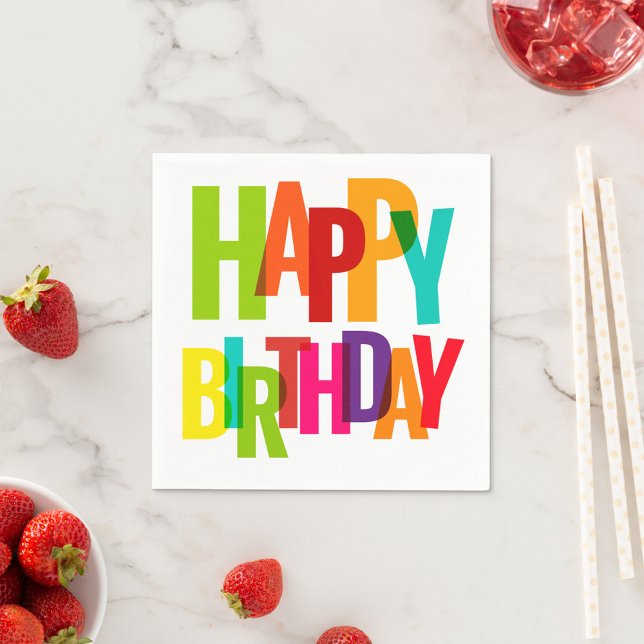 Happy Birthday Serviette (Von Creator hochgeladen)