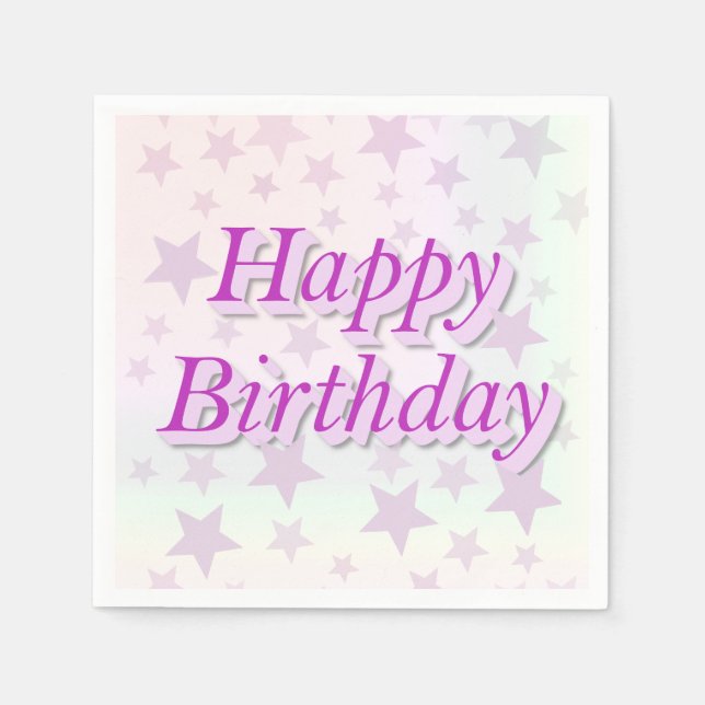 Happy Birthday!! Serviette (Vorderseite)