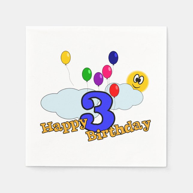 Happy Birthday Serviette (Vorderseite)