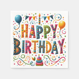 Happy Birthday Serviette