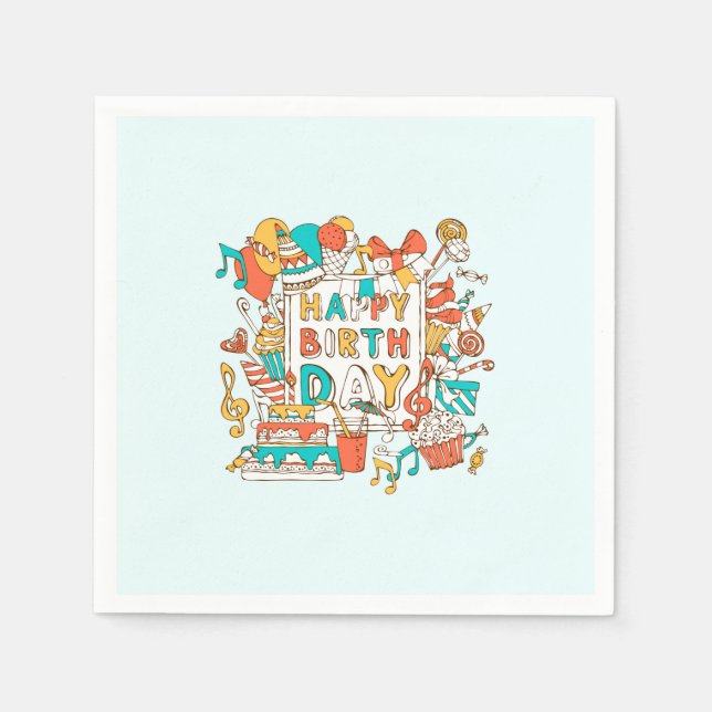 HAPPY BIRTHDAY SERVIETTE (Vorderseite)