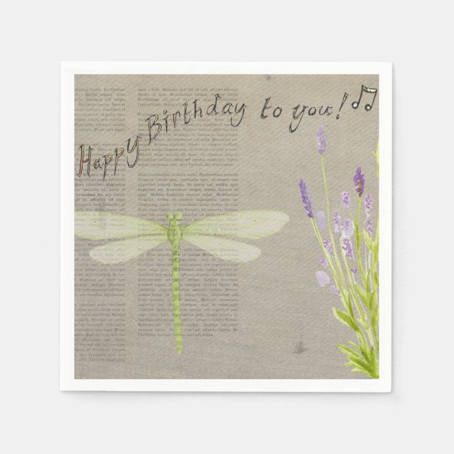 Happy Birthday Serviette (Vorderseite)