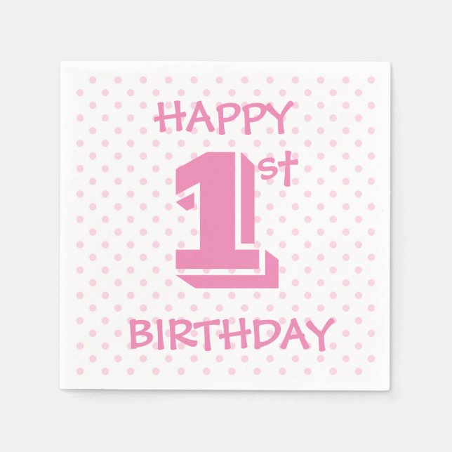 Happy Birthday Serviette (Vorderseite)