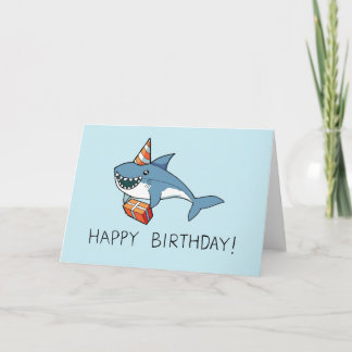 Happy Birthday Shark Card Karte