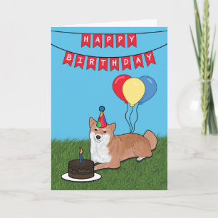 Happy Birthday Shiba Inu Dog Card Karte
