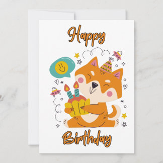 Happy Birthday Shiba Inu Einladung