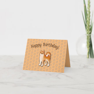 Happy Birthday Shiba Inu Hundeillustrierung Invita Einladung