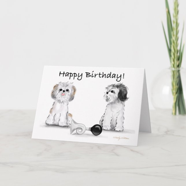Happy Birthday Shitzu’s Karte (Vorderseite)