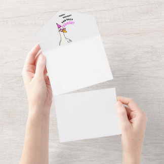 Happy Birthday Sie Albern Gans All In One Einladung