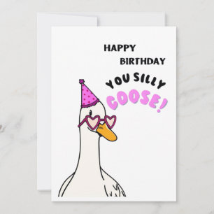 Happy Birthday Sie Albern Gans Dankeskarte