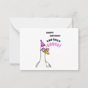 Happy Birthday Sie Albern Gans Mitteilungskarte