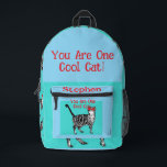 Happy Birthday Sie Cool Tabby Cat Mens Husband Bedruckter Rucksack<br><div class="desc">Herzlichen Glückwunsch zum Geburtstag Sie Cool Tabby Cat Geburtstagskarte. Diese schöne Karte würde jeden Liebhaber von Katzen Anzug machen. Entworfen aus einer meiner originalen Tintenstift-Zeichnungen. Diese Karte wird sicher begeistert sein!</div>
