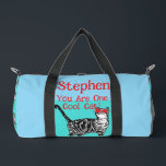 Happy Birthday Sie Cool Tabby Cat Mens Husband Duffle Bag<br><div class="desc">Herzlichen Glückwunsch zum Geburtstag Sie Cool Tabby Cat Geburtstagskarte. Diese schöne Karte würde jeden Liebhaber von Katzen Anzug machen. Entworfen aus einer meiner originalen Tintenstift-Zeichnungen. Diese Karte wird sicher begeistert sein!</div>