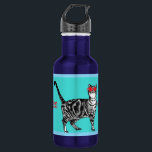 Happy Birthday Sie Cool Tabby Cat Mens Husband Edelstahlflasche<br><div class="desc">Sie haben Tabby Cat Design Cool. Diese schöne Karte würde jeden Liebhaber von Katzen Anzug machen. Entworfen aus einer meiner originalen Tintenstift-Zeichnungen. Das wird bestimmt Spaß machen!</div>