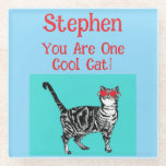 Happy Birthday Sie Cool Tabby Cat Mens Husband Glasuntersetzer<br><div class="desc">Herzlichen Glückwunsch zum Geburtstag Sie Cool Tabby Cat Geburtstagskarte. Diese schöne Karte würde jeden Liebhaber von Katzen Anzug machen. Entworfen aus einer meiner originalen Tintenstift-Zeichnungen. Diese Karte wird sicher begeistert sein!</div>