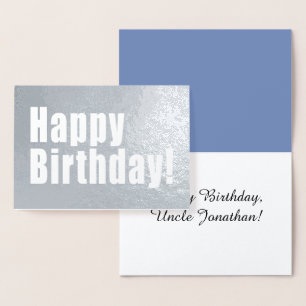 Happy Birthday Silver Decke mit benutzerdefinierte Folienkarte