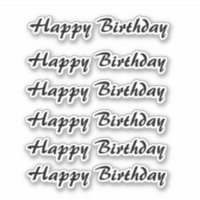 Happy Birthday Simple Minimalistisch Typografy Bla