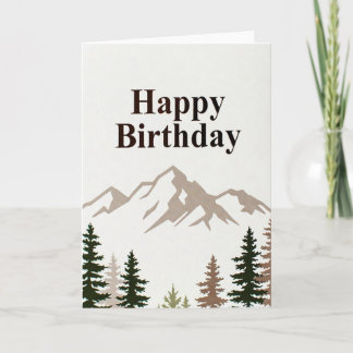 Happy Birthday - simple outdoors Karte