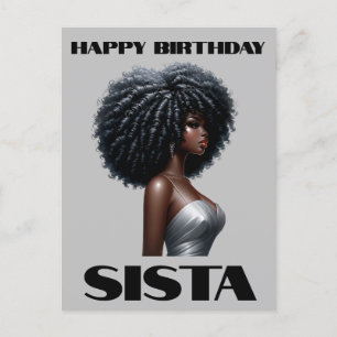 Happy Birthday Sista Black Girl Magic Melanin Lieb Feiertagspostkarte