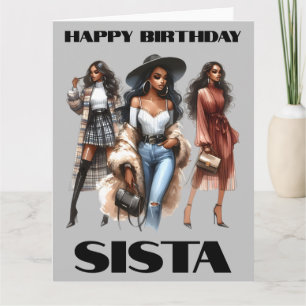 Happy Birthday Sista Black Girl Magic Melanin Lieb Karte
