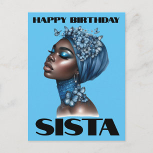 Happy Birthday Sista Black Girl Magic Melanin Lieb Postkarte