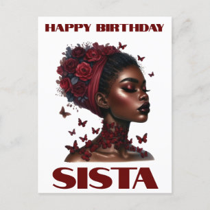 Happy Birthday Sista Black Girl Magic Melanin Lieb Postkarte