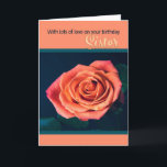 Happy Birthday Sister Beautiful Peach Farbige Rose Feiertagskarte<br><div class="desc">Schicken Sie Ihrer Schwester viel Liebe mit diesem hübschen Foto der Pfirsichwinde,  wenn Sie ihr einen guten Geburtstag wünschen!</div>