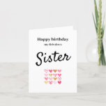 Happy Birthday Sister Card Dankeskarte<br><div class="desc">Personalisieren Sie diese niedliche Geburtstag-Karte für Ihre fabelhafte Schwester. Kann Ihre eigene Nachricht hinzufügen.</div>