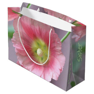 Happy Birthday Sister Flower Gift Bag Große Geschenktüte
