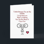 Happy Birthday Sister - I Smile Card Karte<br><div class="desc">Christliche Geburtstagskarte für Sister!   Enthält die Blessing Bible Verse und den darin enthaltenen Text.</div>