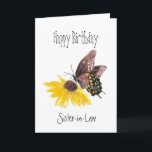 Happy Birthday Sister in Law Butterfly Garden Karte<br><div class="desc">Alles Gute zum Geburtstag,  Schwiegervater. Du bist der Schmetterling in meinem Garten</div>
