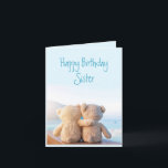 Happy Birthday Sister Niedlich Sister Teddy Bears Karte<br><div class="desc">Herzlichen Glückwunsch zum Geburtstag der besten Schwester aller Zeiten mit niedlichen Teddybären</div>