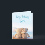 Happy Birthday Sister Niedlich Sister Teddy Bears Karte<br><div class="desc">Herzlichen Glückwunsch zum Geburtstag der besten Schwester aller Zeiten mit niedlichen Teddybären</div>