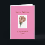 Happy Birthday Sister - Rose Card Karte<br><div class="desc">Christliche Geburtstagskarte für Sister!   Enthält Bibelkomalnummern 6:24-26 (NKJV) und Text im Inneren.</div>