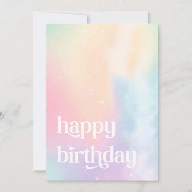 Happy Birthday Sky Aesthetic Star Vintag Card (Vorderseite)