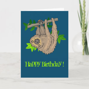Happy Birthday Sloth Karte