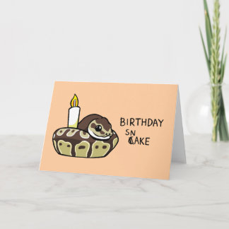 Happy Birthday Snake Niedlich Ball Python Zeichnen Karte