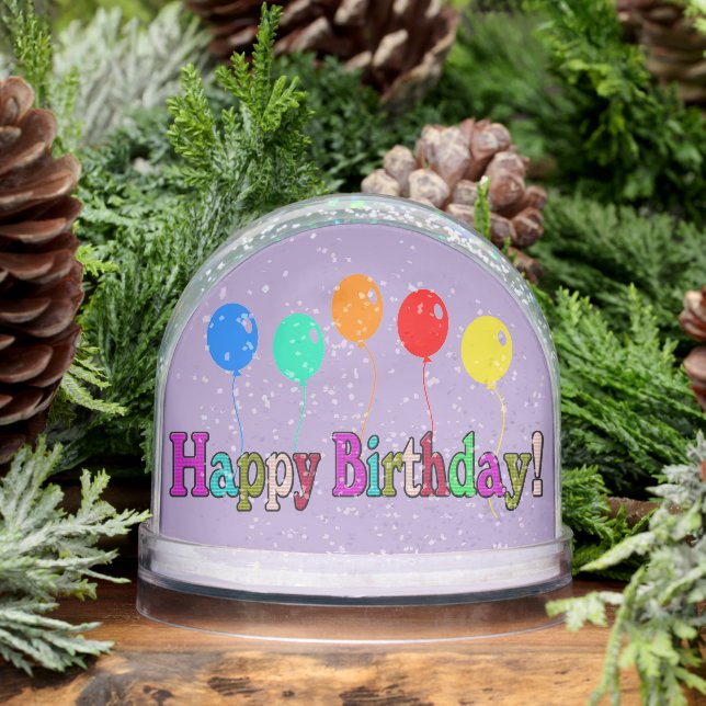 Happy Birthday Snow Globe Schneekugeln (Winter)