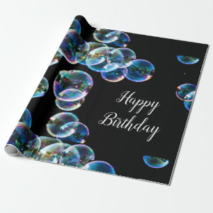 Happy Birthday Soap Bubble Gift Geschenkpapier