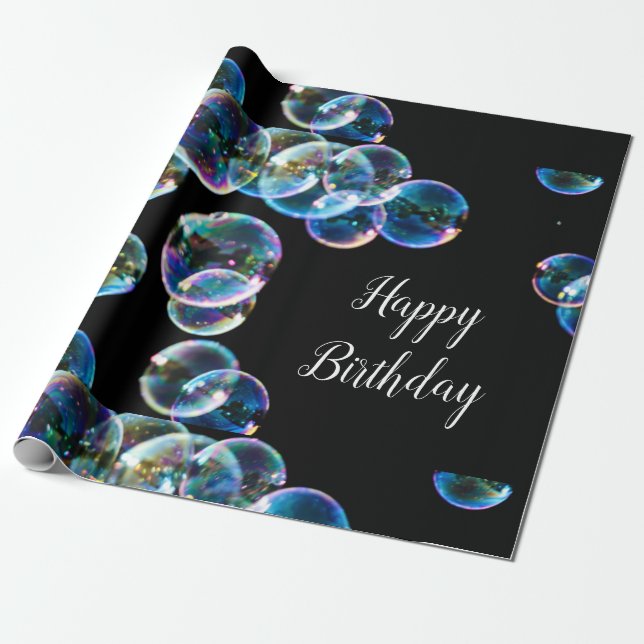 Happy Birthday Soap Bubble Gift Geschenkpapier (Ungerollt)