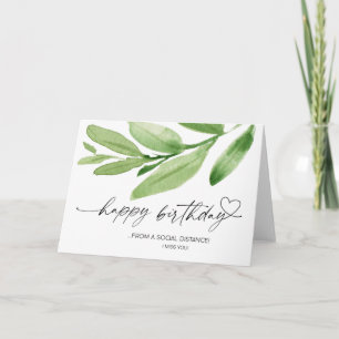 Happy Birthday Social Distance Quarantine Covid Karte