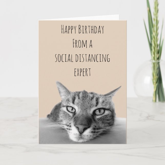 Happy Birthday Social Distancing Karte (Vorderseite)